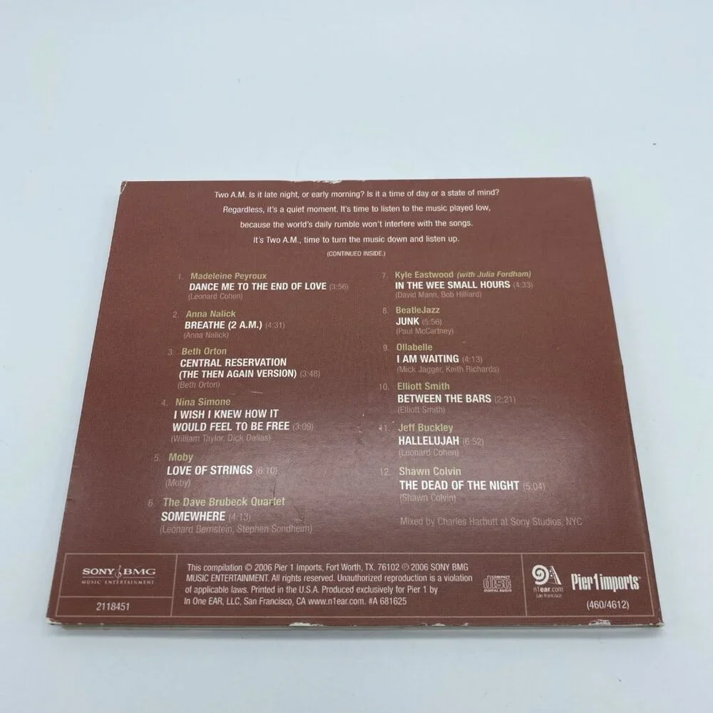 Pier One Imports Two A.M CD - 2006 Sony BMG USA Promo